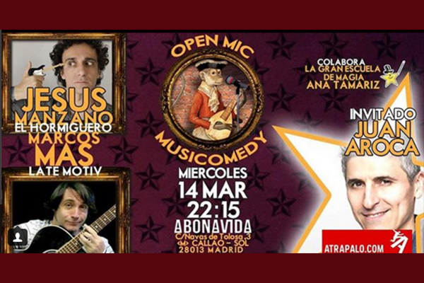 Magia en ¡Open Musicomedy! con Juan Aroca.