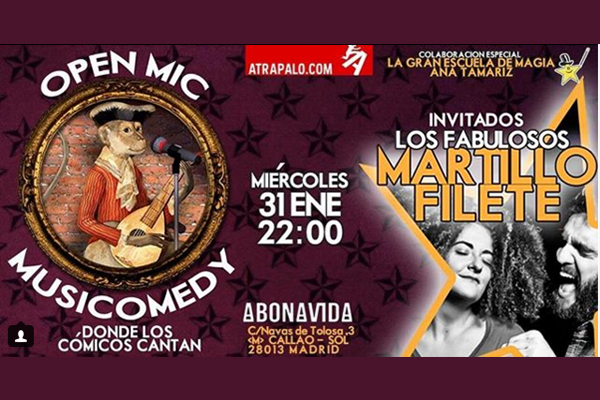 Magia en ¡Open Musicomedy! con Martillo y Filete.