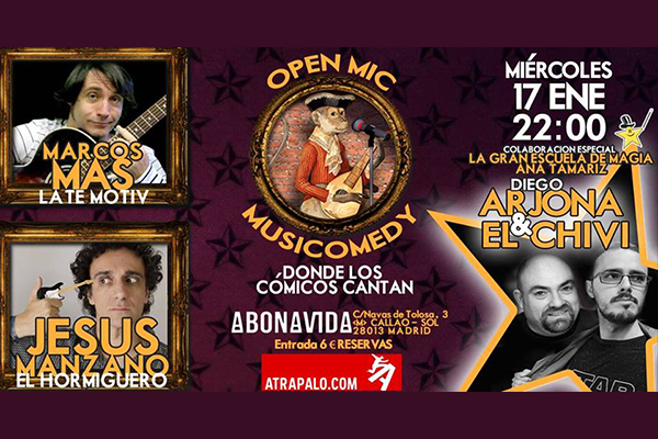 Magia en ¡Open Musicomedy! Diego Arjona y Chivi.