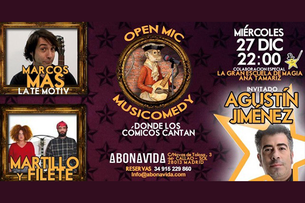 Magia en ¡Open Musicomedy! con Agustín Jiménez.